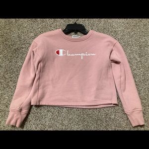 Champion cropped “Medium” sweater